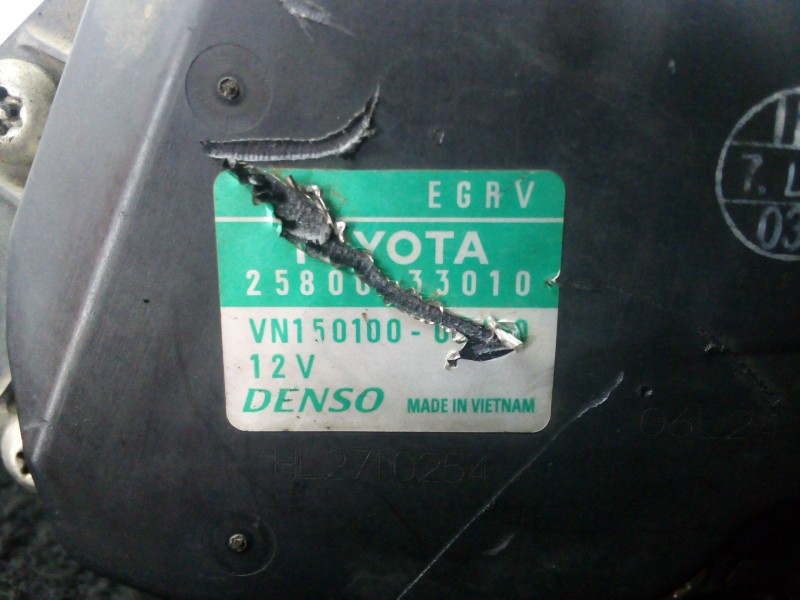 Recambio de valvula egr para toyota corolla (e15) 1.4 turbodiesel cat referencia OEM IAM VN150100  