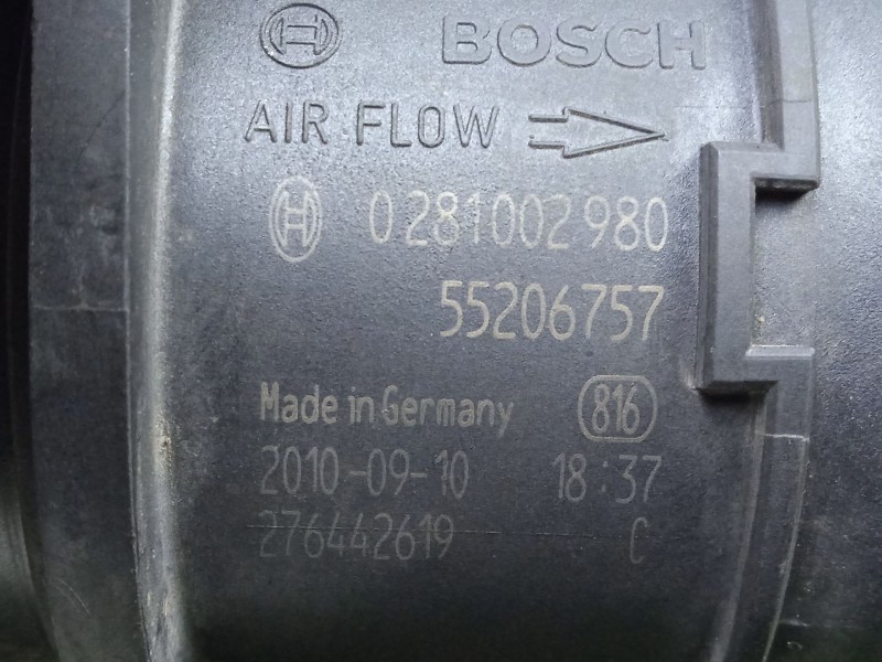 Recambio de caudalimetro para fiat grande punto (199_) 1.3 d multijet referencia OEM IAM 0281002980-55206757  