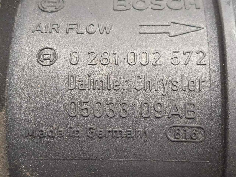Recambio de caudalimetro para chrysler pt cruiser (pt) 2.2 crd cat referencia OEM IAM 0281002572-05033109AB BOSCH 