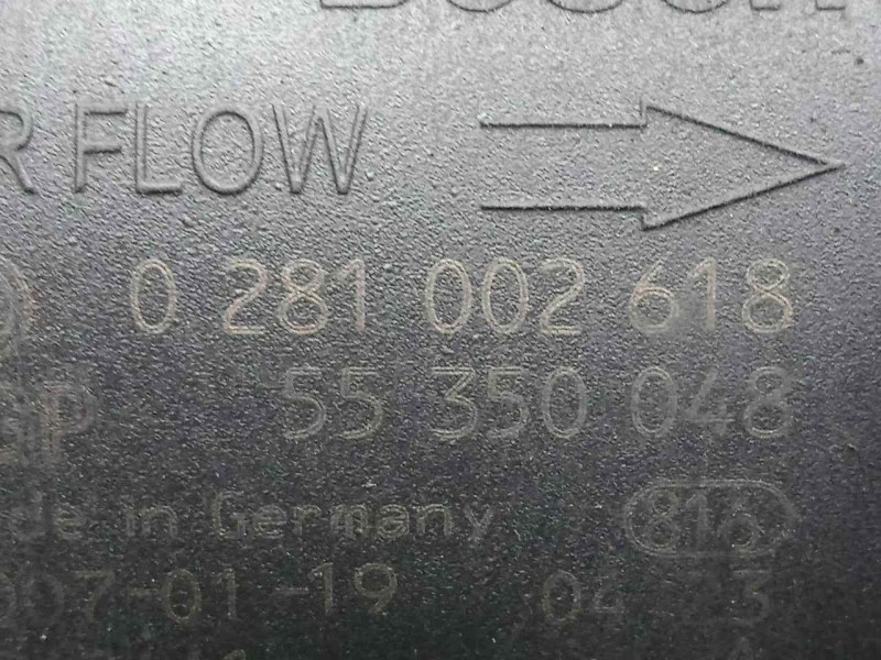 Recambio de caudalimetro para opel astra gtc 1.9 cdti referencia OEM IAM 0281002618-55350048 4.PINES BOSCH