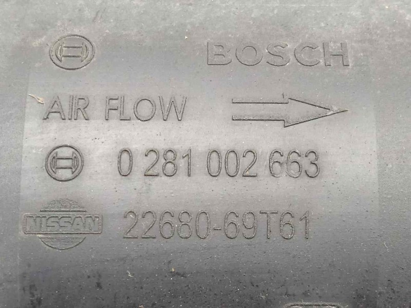 Recambio de caudalimetro para nissan cabstar 3.0 diesel referencia OEM IAM 0281002663-2268069T61 5.PINES BOSCH