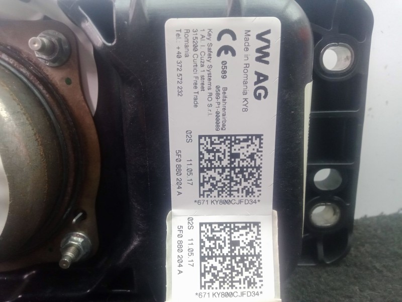 Recambio de airbag delantero derecho para seat leon st (5f8) 1.6 tdi referencia OEM IAM 5F0880204A  