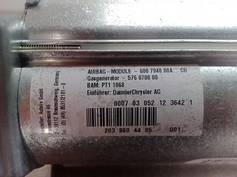 Recambio de airbag delantero derecho para mercedes-benz clase c (w203) berlina 2.2 cdi cat referencia OEM IAM 600794000A-5760700