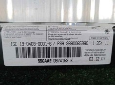 Recambio de barra antivuelco para peugeot 207 cc 1.6 16v referencia OEM IAM 9680065980 AMBOS.LADOS  2