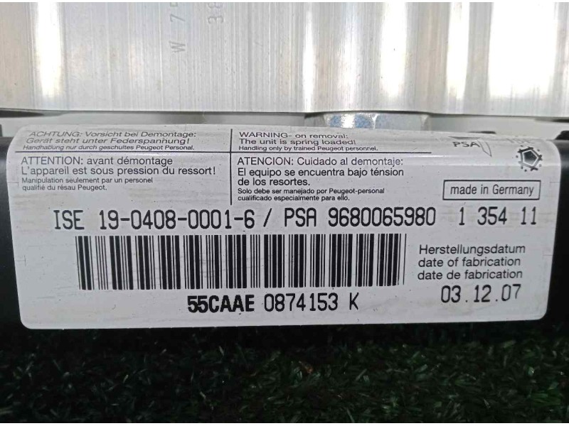 Recambio de barra antivuelco para peugeot 207 cc 1.6 16v referencia OEM IAM 9680065980 AMBOS.LADOS 