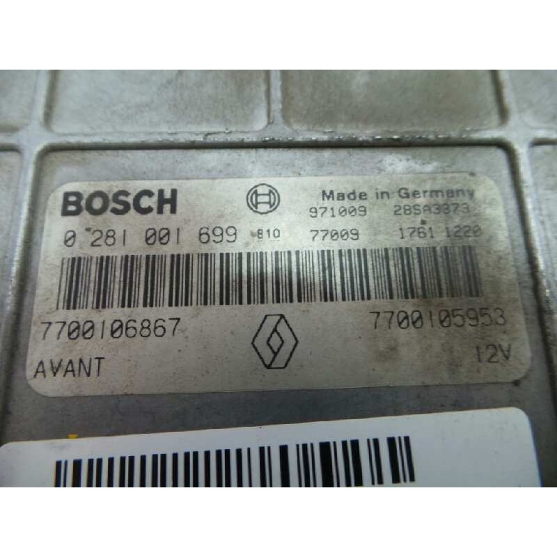 Recambio de centralita motor uce para renault megane i scenic (ja0) 1.9 dti diesel cat referencia OEM IAM 0281001699-28SA3373-97