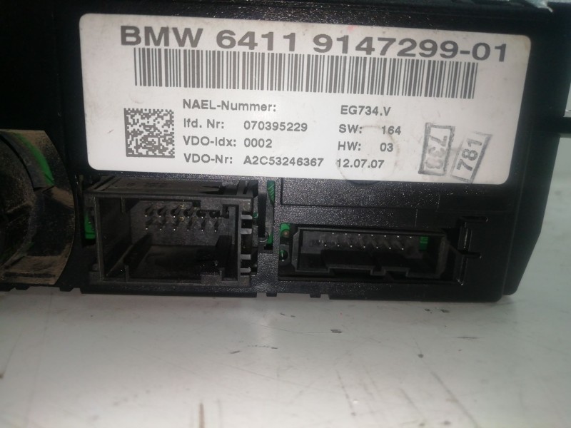 Recambio de mando climatizador para bmw serie 3 touring (e91) 2.0 16v diesel referencia OEM IAM 6411914729901  