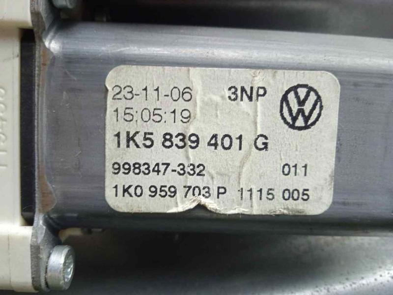 Recambio de elevalunas trasero izquierdo para volkswagen jetta (1k2) 1.9 tdi referencia OEM IAM 1K5839461-1K5839401G ELECTRICO 