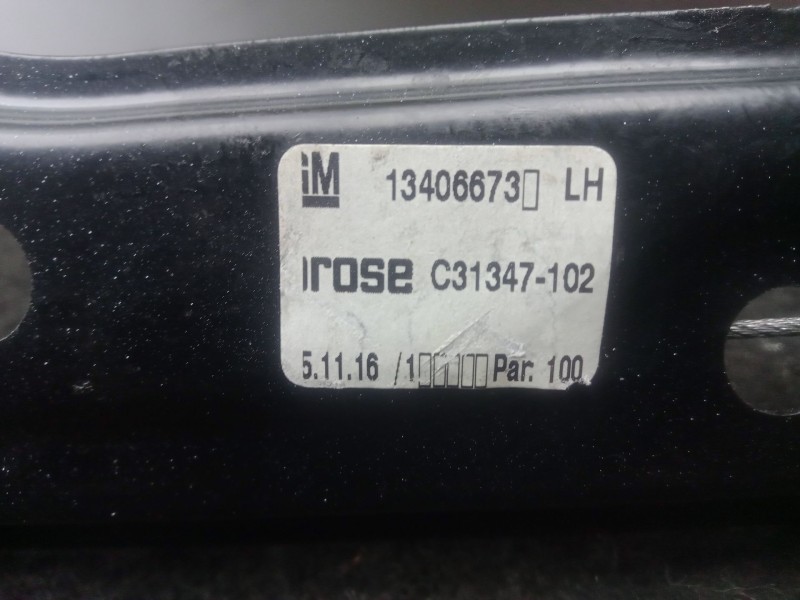 Recambio de elevalunas delantero izquierdo para opel astra k (b16) 1.4 turbo (68) referencia OEM IAM C31347102 ELECTRICO 