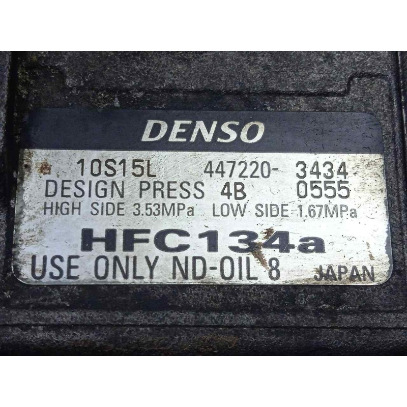 Recambio de compresor aire acondicionado para toyota avensis berlina (t 22) 2.0 d4-d luna (5-ptas.) referencia OEM IAM 447220343