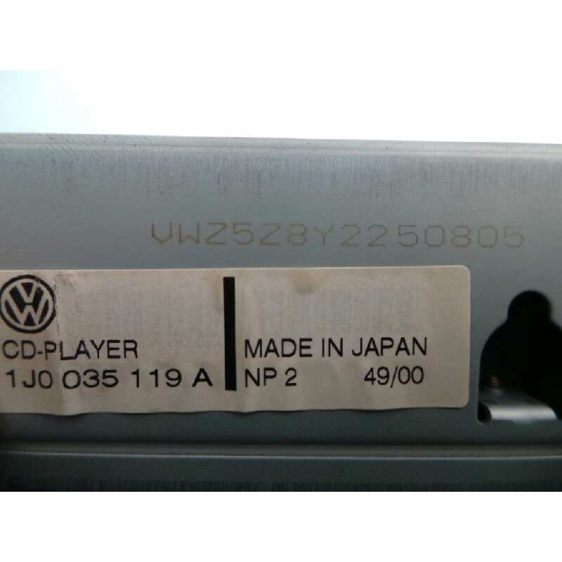 Recambio de sistema audio / radio cd para volkswagen passat berlina (3b3) 1.9 tdi referencia OEM IAM 1J0035119A-VWZ5Z8Y2250805  