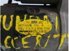 Recambio de motor arranque para hyundai accent (x3) 1.3 cat referencia OEM IAM MC109018-3610021740 MANDO  2