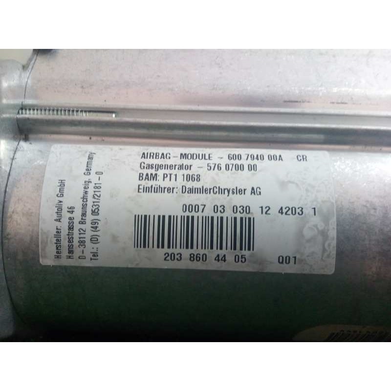 Recambio de airbag delantero derecho para mercedes-benz clase c (w203) sportcoupe 1.8 cat referencia OEM IAM 2038604405-00070303
