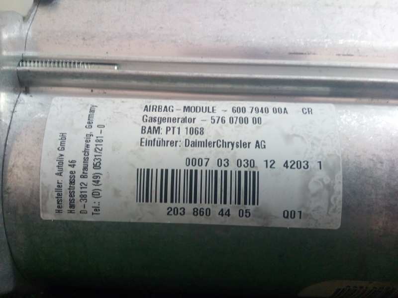Recambio de airbag delantero derecho para mercedes-benz clase c (w203) sportcoupe 1.8 cat referencia OEM IAM 2038604405-00070303