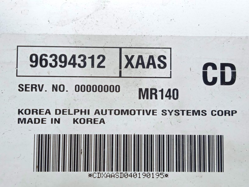 Recambio de centralita motor uce para daewoo kalos 1.4 cat referencia OEM IAM 96394312-MR140  
