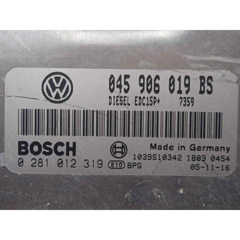 Recambio de centralita motor uce para seat ibiza (6l1) 1.4 tdi cat (bnm) referencia OEM IAM 0281012319-045906019BS-EDC15P+ EDC15