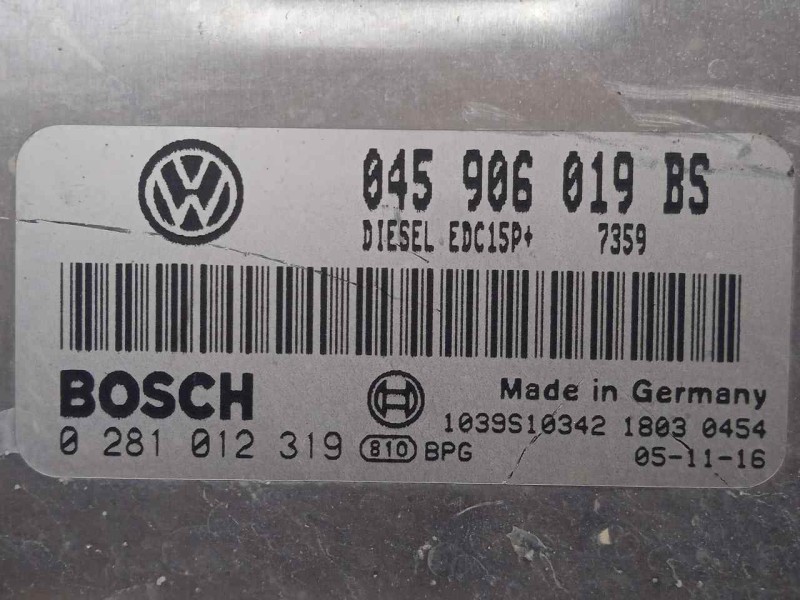 Recambio de centralita motor uce para seat ibiza (6l1) 1.4 tdi cat (bnm) referencia OEM IAM 0281012319-045906019BS-EDC15P+ EDC15