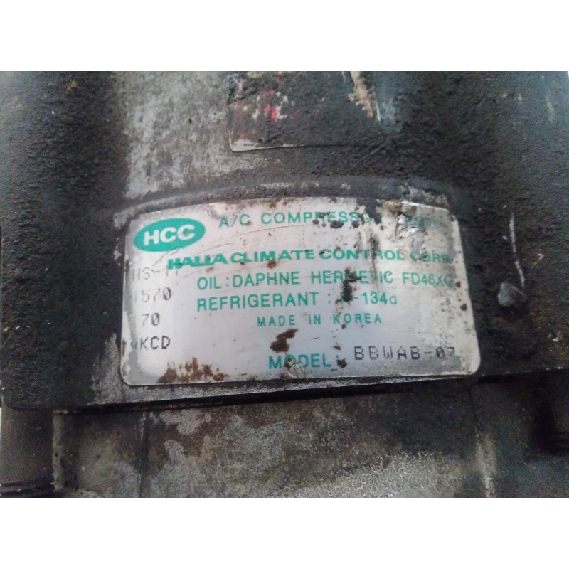 Recambio de compresor aire acondicionado para hyundai sonata (y4) 2.0 16v cat referencia OEM IAM BBWAB07-HS17-1570-170-VKCD HCC 