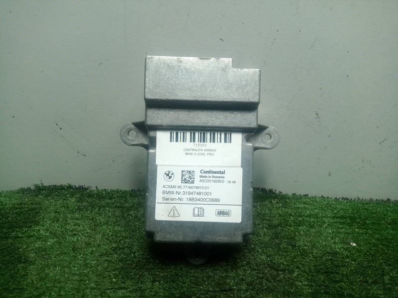 Recambio de centralita airbag para bmw 5 (g30, f90) 530 i referencia OEM IAM A3C00182800-65779474810  CONTINENTAL