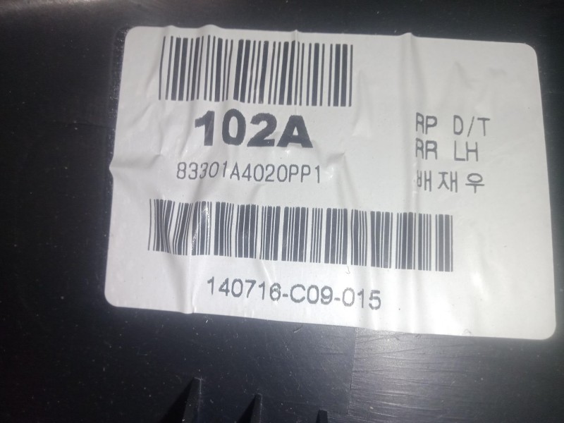 Recambio de guarnecido puerta trasera izquierda para kia carens iv 1.7 crdi referencia OEM IAM 83301A4020PP1 NEGRO 