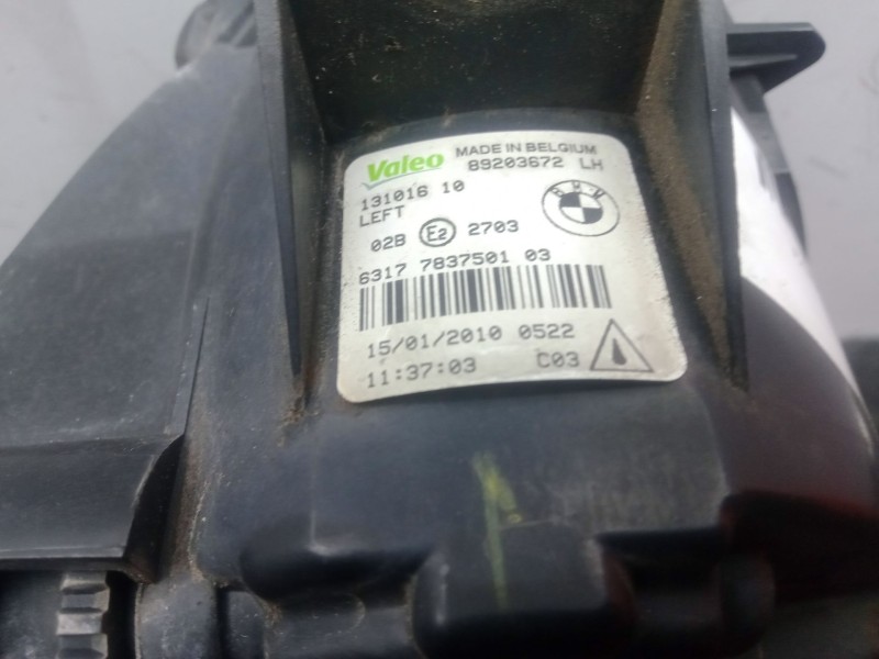 Recambio de faro antiniebla izquierdo para bmw 1 (e81) 116 d referencia OEM IAM 89203672LH-6317783750103  VALEO