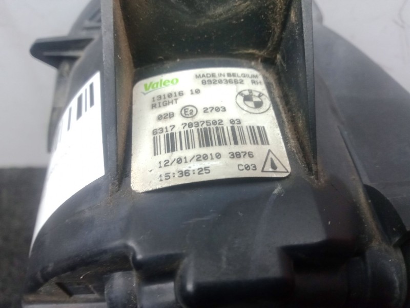 Recambio de faro antiniebla derecho para bmw 1 (e81) 116 d referencia OEM IAM 89203662RH-6317783750203  VALEO
