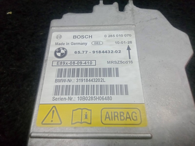 Recambio de centralita airbag para bmw 1 (e81) 116 d referencia OEM IAM 0285010070-6577918443202-31918443202L  BOSCH