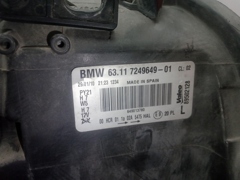 Recambio de faro izquierdo para bmw 1 (e81) 116 d referencia OEM IAM 6311724964901 HALOGENO VALEO