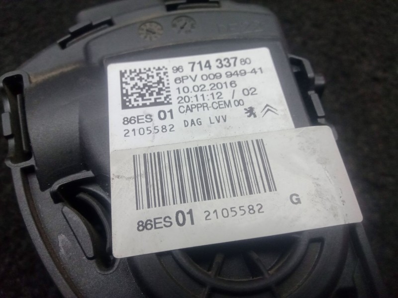 Recambio de potenciometro pedal para peugeot 208 1.6 blue-hdi fap referencia OEM IAM 9671433780 HELLA 6PV00994941