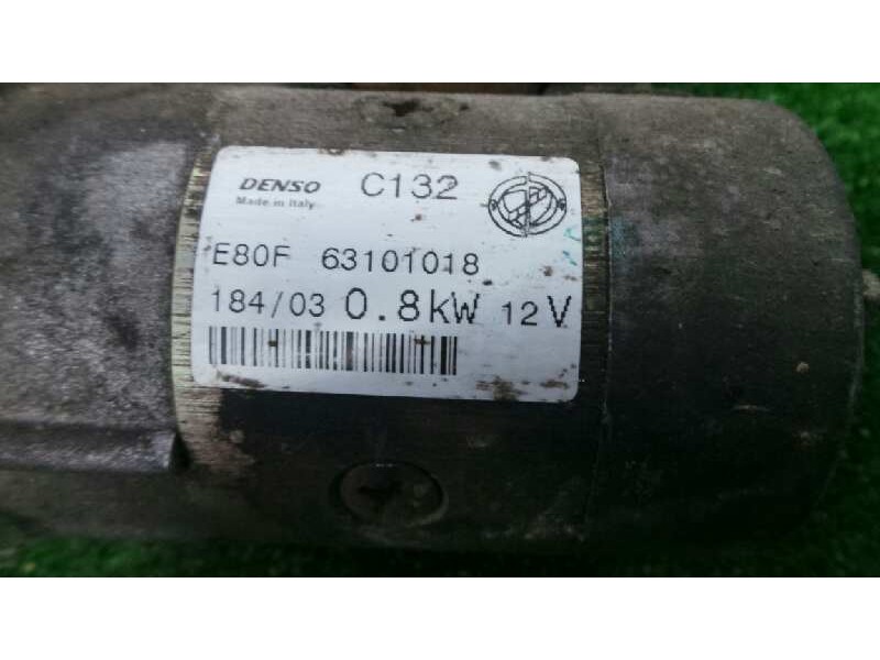 Recambio de motor arranque para fiat punto berlina (188) 1.2 cat referencia OEM IAM 63101018 DENSO 8.DIENTES