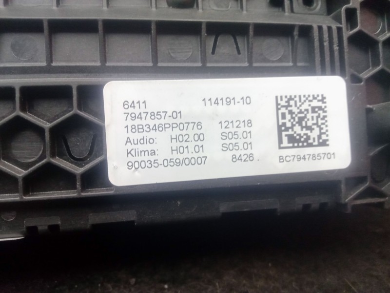 Recambio de mando climatizador para bmw 5 (g30, f90) 520 d referencia OEM IAM 641111419110  794785701 - 71946751