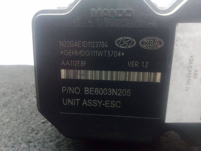 Recambio de abs para kia carens iv 1.7 crdi referencia OEM IAM BE6003N205-AA112E8F-58910A4810-60BH6013N201  MANDO