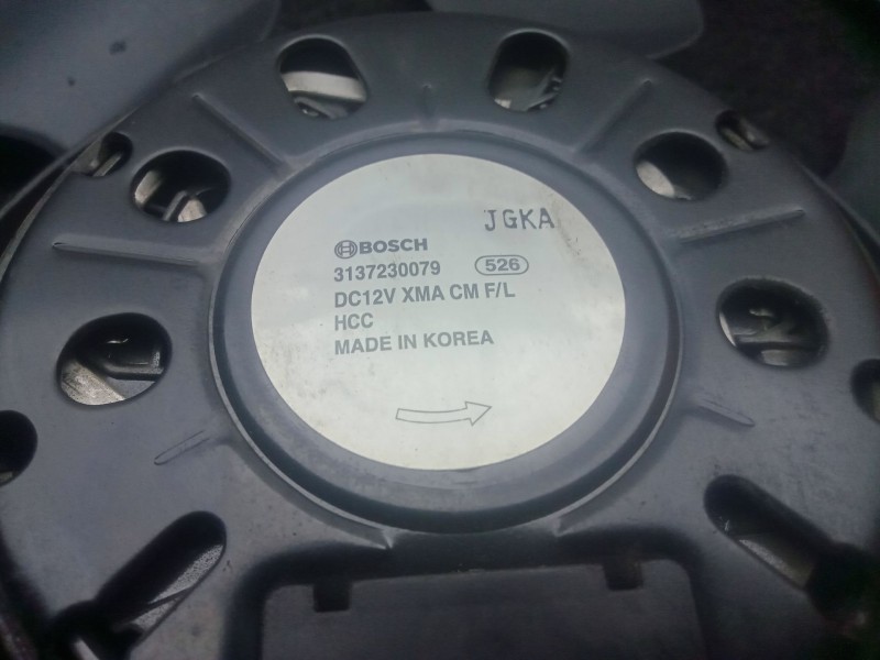 Recambio de electroventilador para kia carens iv 1.7 crdi referencia OEM IAM 3137230079 BOSCH 2 PINES