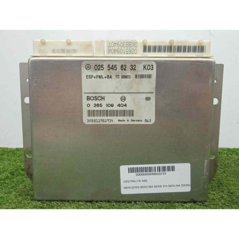 Recambio de centralita abs para mercedes-benz clase e (w210) berlina diesel 3.0 turbodiesel cat referencia OEM IAM 0265109404-02