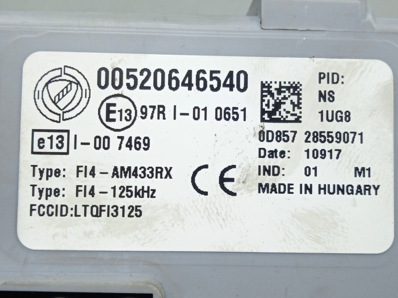 Recambio de centralita check control para fiat doblo cargo (263_) 1.3 d multijet (263wxu1a) referencia OEM IAM 520646540  