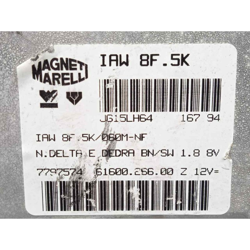Recambio de centralita motor uce para lancia dedra berl. 1.8 cat referencia OEM IAM 6160026600-7797574-IAW8F5K IAW8F5K MAGNETI M
