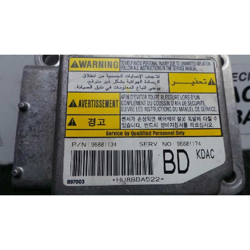 Recambio de centralita airbag para chevrolet matiz 1.0 cat referencia OEM IAM 96801134-96801174  
