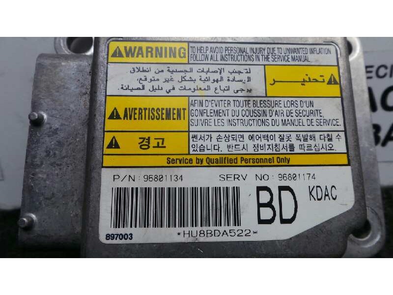 Recambio de centralita airbag para chevrolet matiz 1.0 cat referencia OEM IAM 96801134-96801174  