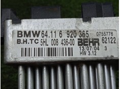 Recambio de resistencia calefaccion para bmw serie 3 compact (e46) 1.8 16v referencia OEM IAM 64116920365-5HL00843600   2