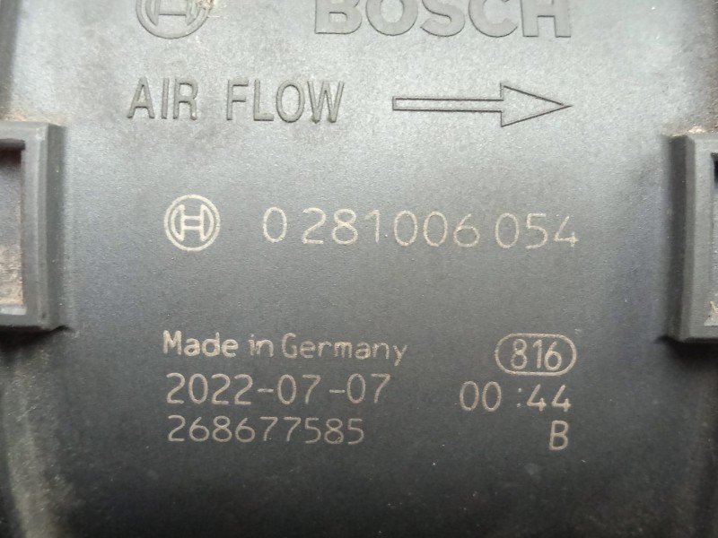 Recambio de caudalimetro para fiat doblo cargo (263_) 1.3 d multijet (263wxu1a) referencia OEM IAM 0281006054-268677585  
