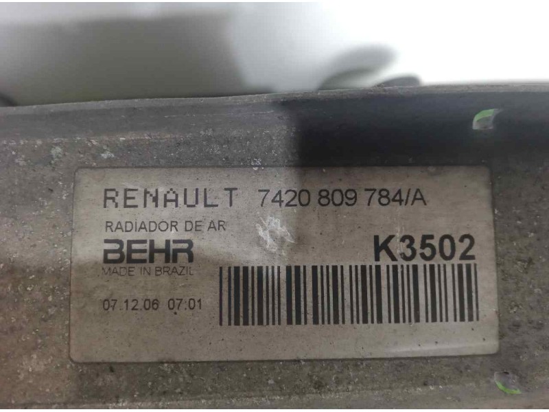 Recambio de intercooler para renault midlum 4.8 diesel referencia OEM IAM 7420809784-7420809784A 550X560X50 ALUMINIO