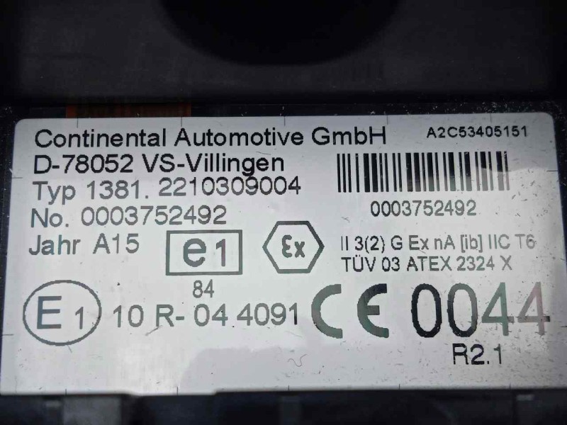 Recambio de tacografo para renault midlum 4.8 diesel referencia OEM IAM A2C53405151 CONTINENTAL AUTOMOTIVE DIGITAL
