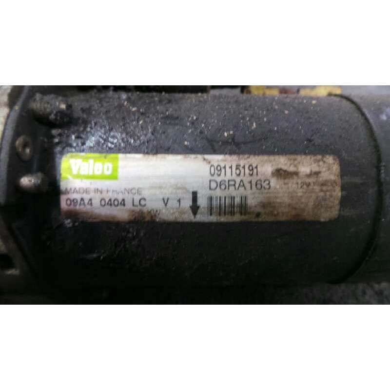 Recambio de motor arranque para opel corsa c 1.2 16v cat (z 12 xe / lw4) referencia OEM IAM D6RA163-09115191 VALEO 10.DIENTES