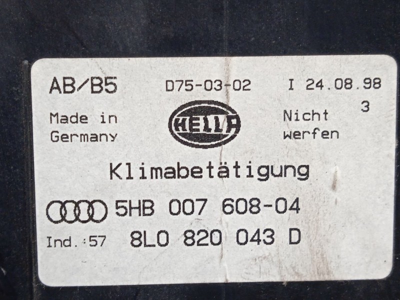 Recambio de mando climatizador para audi a4 b5 (8d2) 1.8 referencia OEM IAM 5HB00760804-8L0820043D  