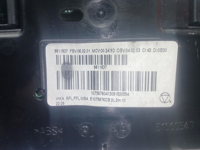 Recambio de mando climatizador para mini mini countryman (r60) one d referencia OEM IAM 9811837-E1060547  VALEO