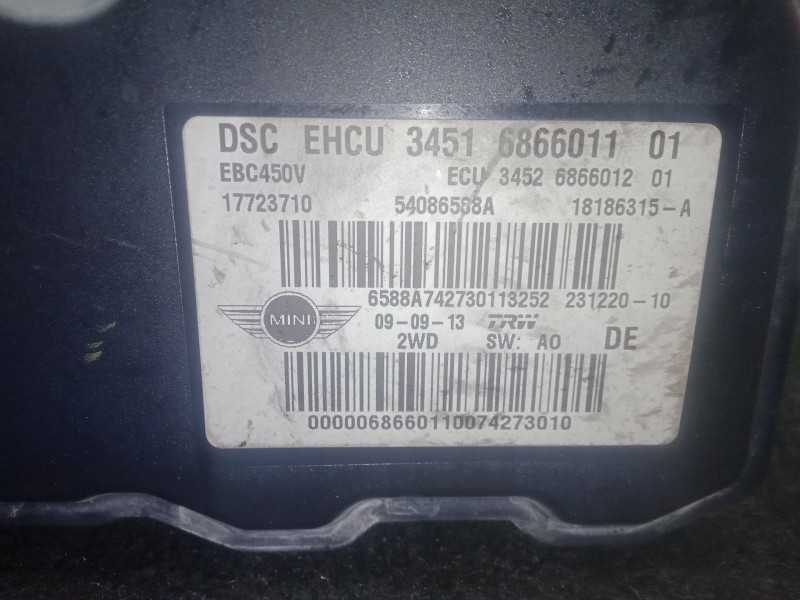 Recambio de abs para mini mini countryman (r60) one d referencia OEM IAM 3451686601101-3452686601201  