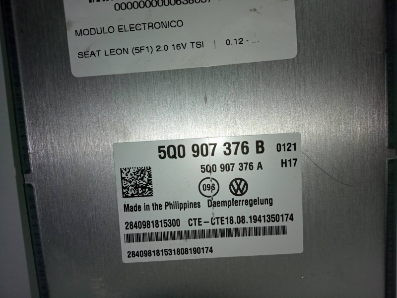 Recambio de modulo electronico para seat leon (5f1) 2.0 16v tsi referencia OEM IAM 5Q0907376B-5Q0907376A  