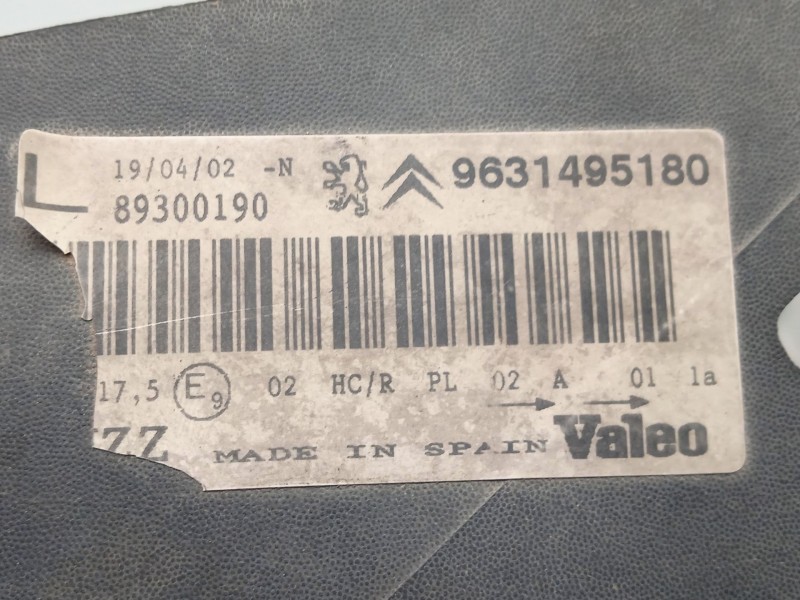Recambio de faro izquierdo para citroën xsara picasso (n68) 2.0 hdi referencia OEM IAM 9631495180  1.SERIE