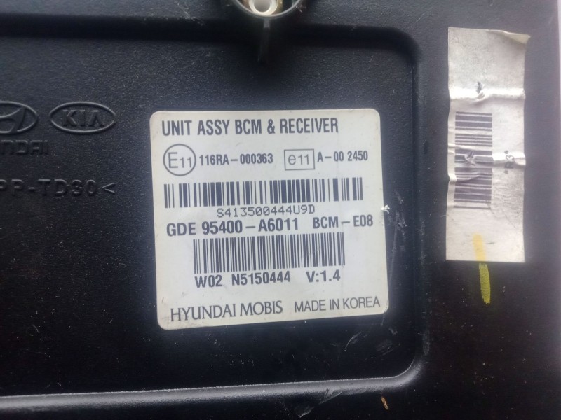 Recambio de modulo electronico para hyundai i30 (gd) 1.4 crdi referencia OEM IAM 95400A6011-BCME08-S413500444U9D  MOBIS