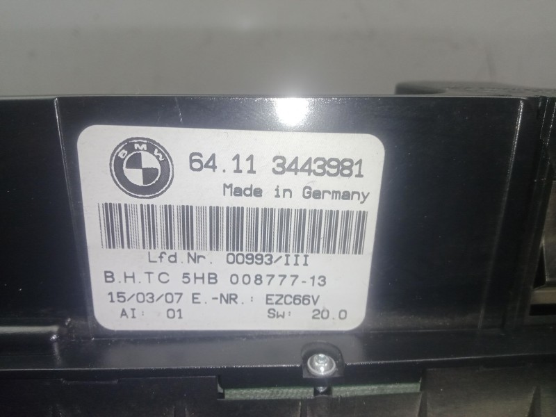 Recambio de mando climatizador para bmw x3 (e83) 2.0 i referencia OEM IAM 64113443981 - 5HB00877713  BEHR